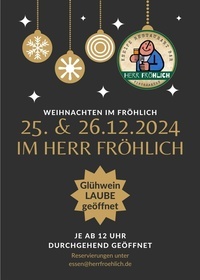 Weihnachtsglhwein in der Laube des Herr Frhlich